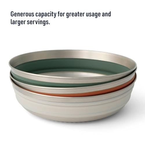 Sea to Summit Detour Collapsible Camping Bowl Medium Laurel Wreath Green - Lightweight Space-Saving Design