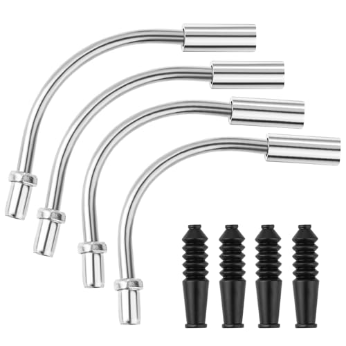 Bike V-Brake Noodle Cable Guide Set with Rubber Boots, 8-Piece Kit
