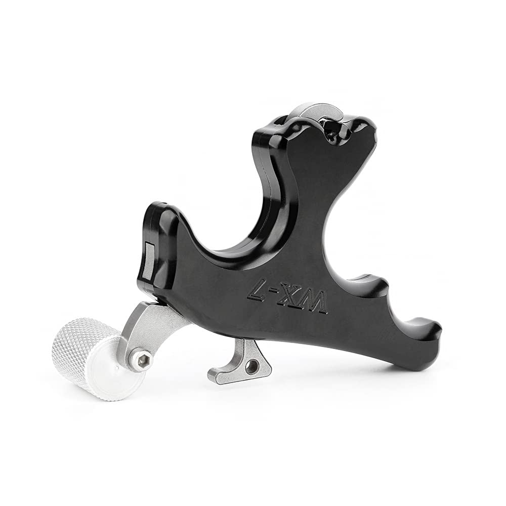 ZSHJGJR Archery Bow Release Aids 3 Fingers Compound Bow Thumb Release Trigger for Adult/Youth Compound Bow Hunting Shooting Accessories (Black)