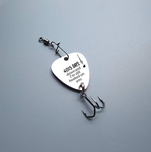 Liduola 11th Wedding Anniversary Fishing Lure for Husband Gift