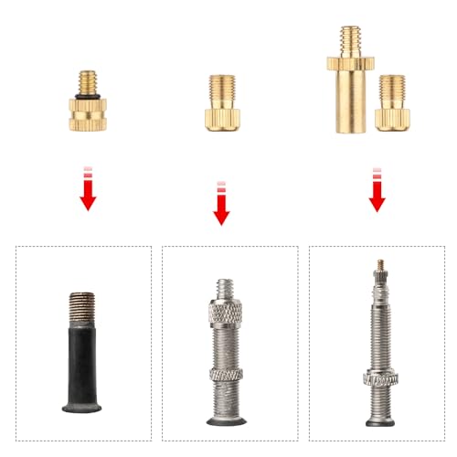 19-Piece Bicycle Valve Adapter Set for Presta & Schrader