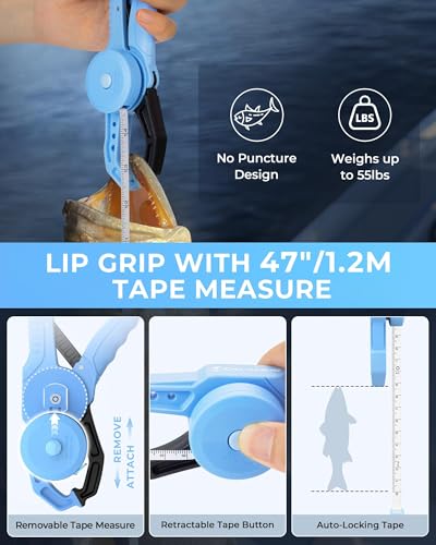 Calamus DriftWave 4-Piece Fishing Tool Kit with Pliers, Lip Grip, Scissors & Folding Knife