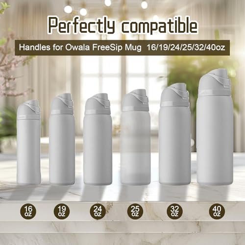 2-Pack Replacement Handles for Owala FreeSip Water Bottles - White