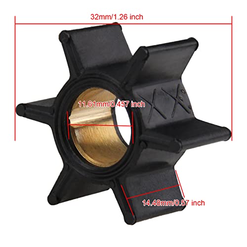 4-9.8HP Mercury Outboard Water Pump Impeller Replacement for 4/4.5/7.5/9.8 HP - Big-Autoparts
