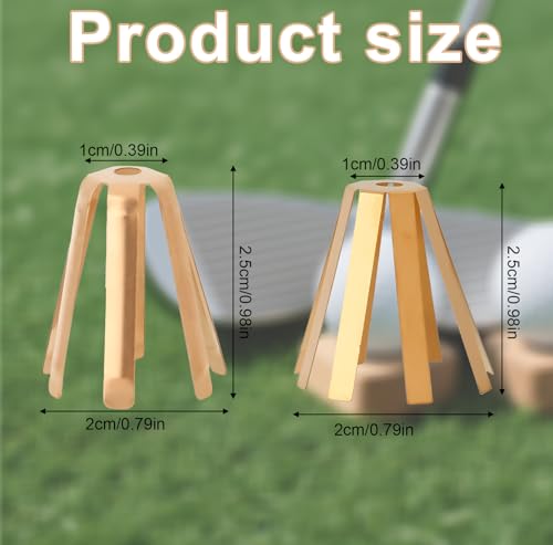 10-Pack Brass Golf Shaft Adapter Shims - 6-Leg & 8-Leg