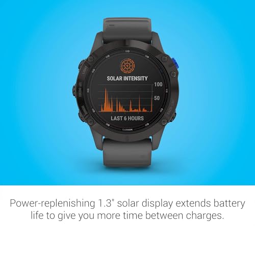 Garmin Fenix 6 Pro Solar GPS Watch - 1.4-Inch Display, Black