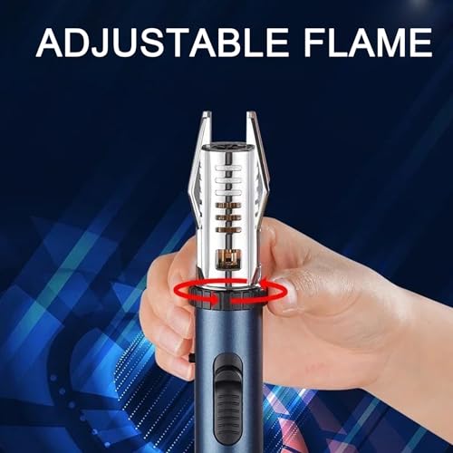 Windproof Camping Torch Lighter - Adjustable Flame, Refillable