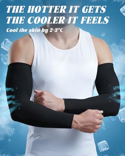 BHYTAKI Cooling UV Sun Protection Arm Sleeves UPF50 for Men Women Sport & Work