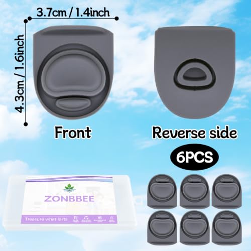 6 Silicone Replacement Stoppers for Owala FreeSip Water Bottles - Grey