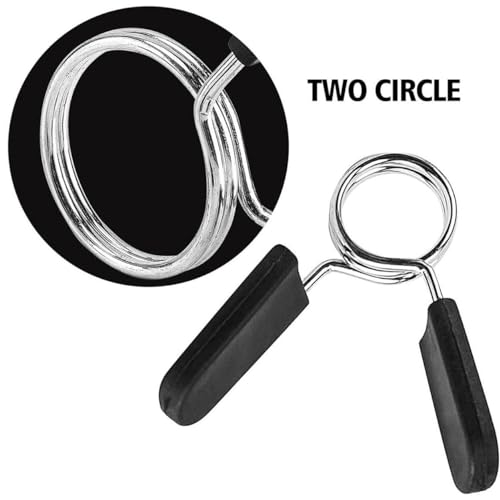 Barbell Spring Clip Collars - 1 Inch Weight Bar Clamps for Strength Training