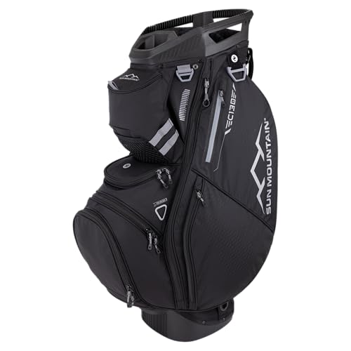 Men's C130 Cart Golf Bag - Lightweight, 14-Way Organization - Black