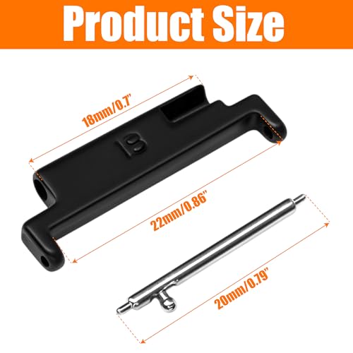 Universal Stainless Steel Smartwatch Band Adapter - 18mm, 20mm, 22mm
