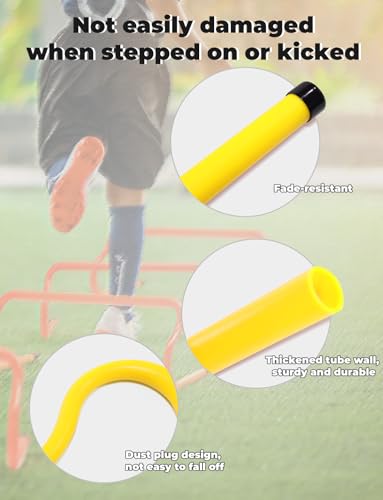 Hexagonal Agility Rings Set - 6 Rings with Connectors & 5 Speed Hurdles