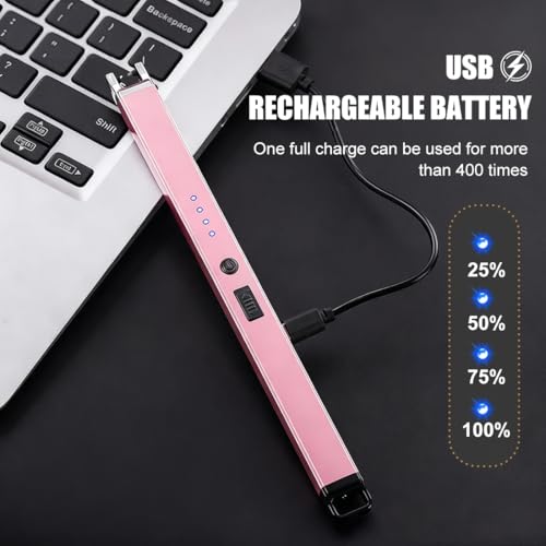 2 Pack Electric Candle Lighter - USB Rechargeable Plasma Arc Lighter