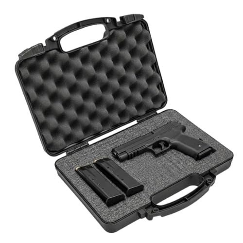 TSA Approved Hard Pistol Case with Pick and Pluck Foam - Black