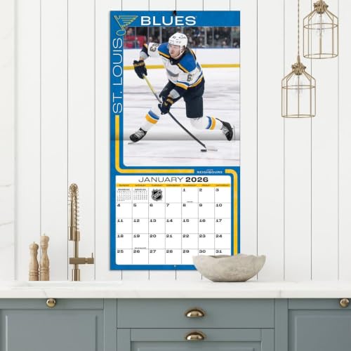 St. Louis Blues 2026 Wall Calendar - 12x12 Team Schedule