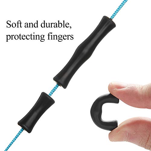 Bowstring Finger Guards - 6 Sets Archery Protector - Black