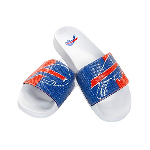Buffalo Bills Women's Shimmer Slide Sandal - Team Color 7-8