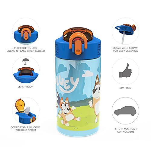 16oz Leak-Proof Kids Water Bottles - BPA Free, 2-Pack