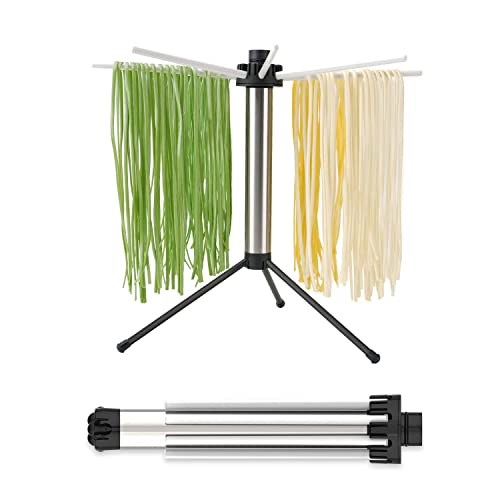 Collapsible Pasta Drying Rack - Compact, Foldable Noodle Holder with Rotatable Arms