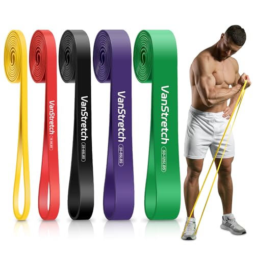 5-Level Resistance Bands Set - Colorful Elastic Exercise Bands