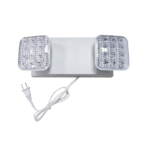 TANLUX LED Emergency Lights with Battery Backup, Commercial Emergency Light Fixtures for Business Home Power Failure Emergency Exit Sign Lighting with 1.0 Meter Plug in Cord AC120V UL Listed