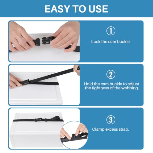 Battery Tie Down Straps with Quick Release - 1"×48" (2pcs)