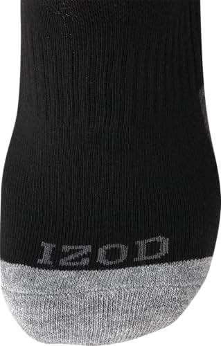 IZOD Men's 12-Pair No-Show Low-Cut Athletic Socks - Black Logo (6-12.5)