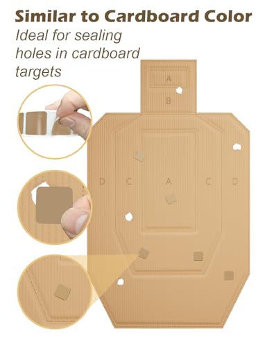 1 Inch Self-Adhesive Target Pasters - 1500 Pcs, Brown