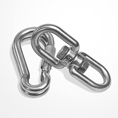 304 Stainless Steel Double Ended Swivel Hook with Snap Hooks - M8