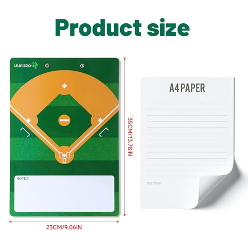 Baseball Dry Erase Coaches Clipboard - Double-Sided Whiteboard