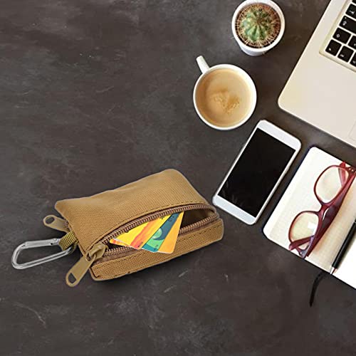 Compact EDC Pocket Pouch - Tactical Utility Organizer with Carabiner