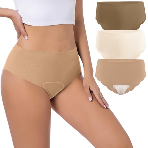 Jasmolly Camel Proof Seamless Cheeky Women's Underwear 3 Pack Medium Multicolor