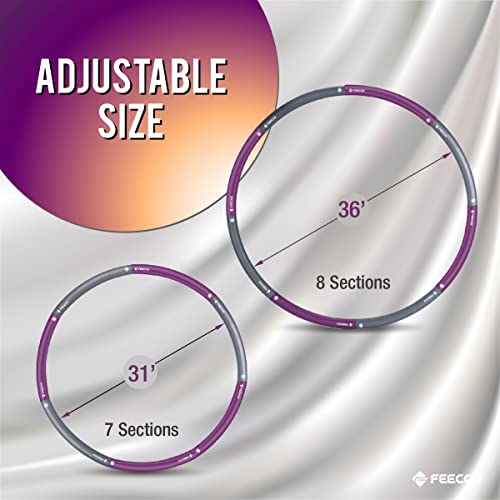 Weighted Fitness Hoop - 3.2 LB, 8 Detachable Sections for Weight Loss