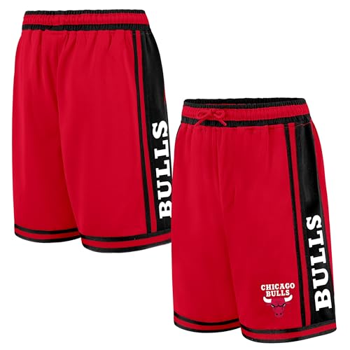 NBA Official Super Soft Air Mesh Basketball Shorts - Chicago Bulls Large