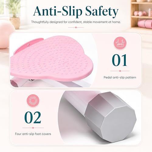 Waist Twister Machine - Anti-Slip Portable Fitness Board - Pink