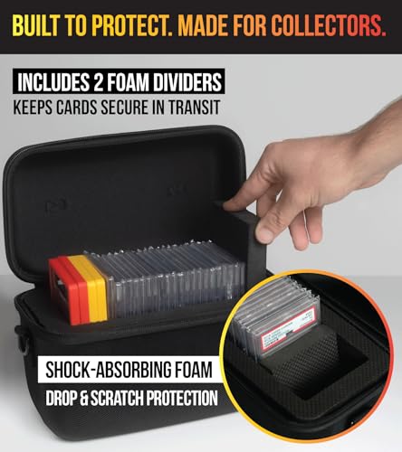 Panopply Slab Card Storage Box for Graded Sports & TCG Cards with Zipper & Shoulder Strap