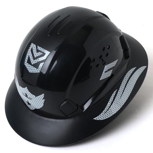 Full Brim Hard Hat Vented Safety Helmet for Construction OSHA Approved Cascos De Construccion ABS Work Hard Hat for Men Women