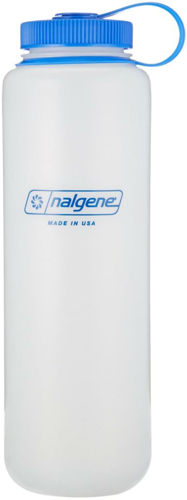 Nalgene HDPE Wide Mouth Water Bottle, Clear, 48 oz
