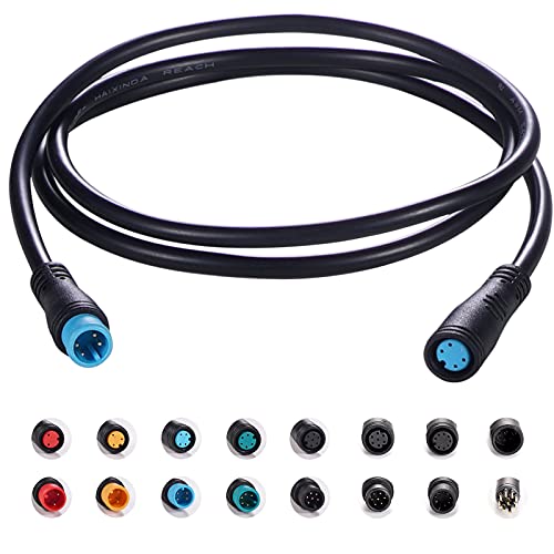 50cm 4-Pin Waterproof Extension Cable for Electric Bicycles