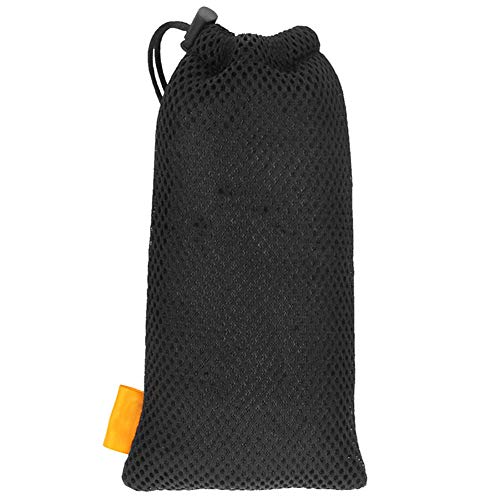 Nylon Mesh Drawstring Bag - 5.5 Inch, Black Storage Pouch