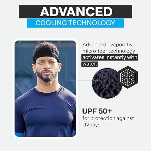 Cold Factor Instant Cooling Headband - Neutral Pack, UV Protection, Moisture-Wicking