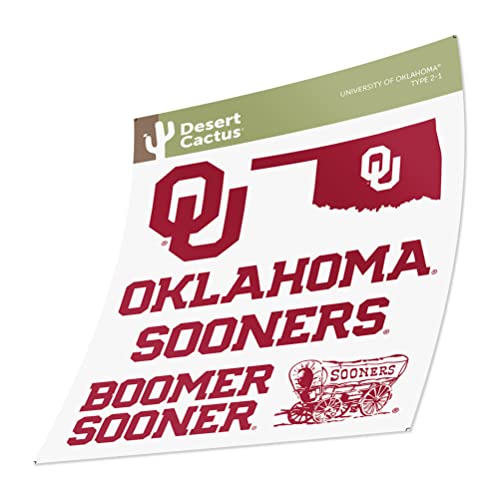 Oklahoma Sooners Vinyl Decal Sticker - College Fan Sports Car Laptop Decor
