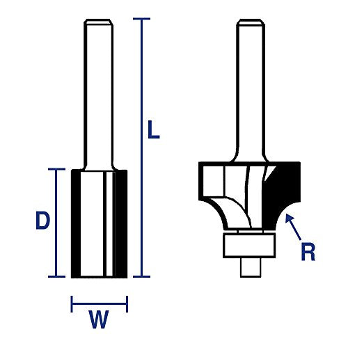 IVY Classic 10973 1/4 to 1/2-Inch Router Collet Adapter, 1/Pouch