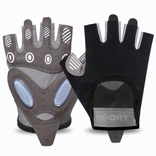 Fingerless Cycling Gloves - Anti-Slip, Shockproof, Black Medium