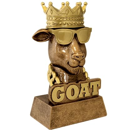 Customizable 7" G.O.A.T. Sculpture Trophy with Engraving