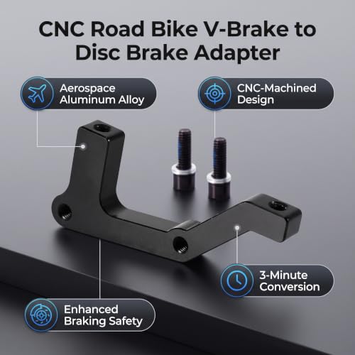 VGEBY Disc Brake Adapter for Road Bike Converts V Brake to Disc Mount 203mm