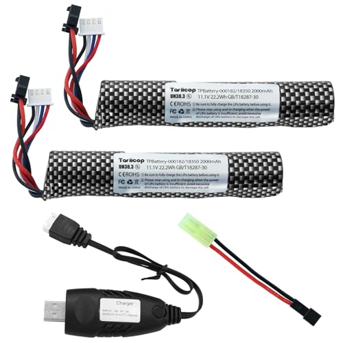 11.1V Rechargeable Battery for Gel Blasters - 2000mAh Pack with Charger