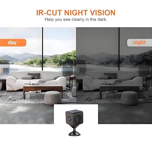 HD Hidden Camera, Wireless Mini spy Camera for Office & Home Security Small Hidden Camera with Night Vision Compatible with Android & iOS