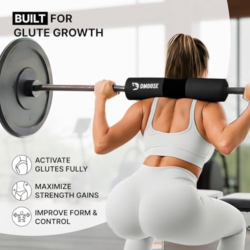 Barbell Pad for Hip Thrusts, Squats & Lunges - Black Covered
